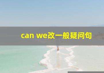 can we改一般疑问句